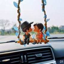  Car Accessories Cute Couple on Swing Car Accessories Interior Romantic Couple R - £31.09 GBP