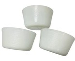 Vintage Lot of 3 Glasbake White Glass Baking Custard Ramekin Cups Textured - $10.66