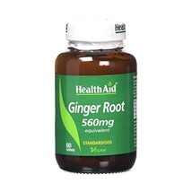 HealthAid Ginger Extract 560mg - 60 Vegan Tablets  - $24.00