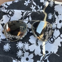 vintage aviator sunglasses mirrored reflective glasses gold-tone frames ... - $27.46
