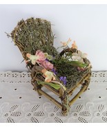 Woven wood miniature doll chair, large miniature primitive fairy twig chair - £20.17 GBP
