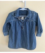 Baby Gap Long Sleeve Denim Flare Dress Toddler Girls 12 - 18 Mos EUC - $148.99 MXN