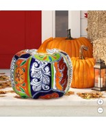 Talavera Pumpkin Multicolor Ceramic 13&quot; Hand-Painted Indoor Outdoor 15 lbs - $150.47 CAD