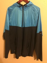 Men&#39;s Nike Dry Fit Running Training Jacket XXL 2XL New NWOT Black/ Blue - £36.72 GBP