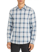 Vince Men&#39;s Seaside Plaid Classic Fit Button-Up Shirt in Surf Mist-Size XL - $95.89 CAD