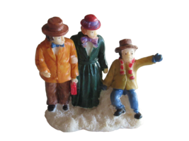 Christmas Village Father Mother Boy Child Family Walk Couple Snow 2.1&quot; - $10.00