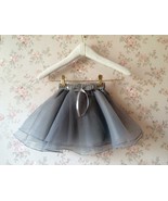 Flower Girl Skirts, Baby Tutu Skirt, Gray Infant Tulle Skirt - $18.99