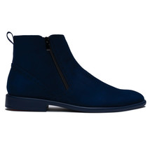 Men's TAYNO Chelsea Chukka Soft Micro Suede Zip up Boot Coupe S Navy image 6
