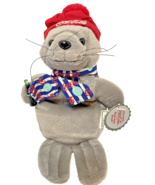 Coca Cola 1999 Vintage Bean Plush Seal Scarf And Hat With Tags - $10.94