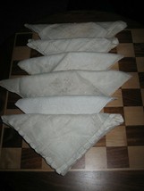 Lot of 6 Vintage Ladies Ivory Linen  - #A - £14.07 GBP