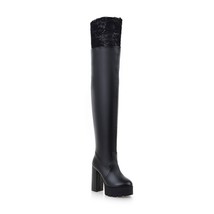 Women Over The Knee Sexy Boots Fashion Pointy Toe Ladies High Boots Platform Chu - £133.59 GBP