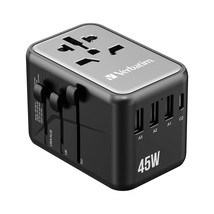 Verbatim 32123 VERBATIM 45W TRAVEL ADAPTER GAN UNIVERSAL ADAPTER USB-C U... - $87.99