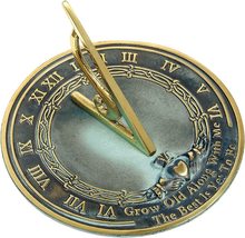 NauticalMart  Brass Sundial &quot;Grow Old With Me&quot; - £78.21 GBP
