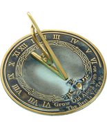 NauticalMart  Brass Sundial &quot;Grow Old With Me&quot; - £77.62 GBP
