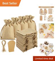 25PCS 4x6" Burlap Gift Bags with Drawstring - Perfect Party Favor Solution - $22.72