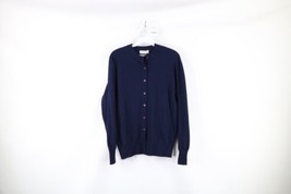 Vintage 70s Lyle &amp; Scott Womens 40 Blank Cashmere Knit Button Cardigan Sweater - £78.18 GBP