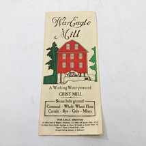 War Eagle Mill Brochure A Working Water Poered Grist MIll 1992-93 - $10.78 CAD