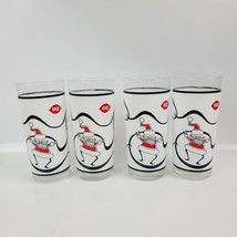 Dairy Queen DQ Santa Claus Christmas Drinking Promo Glass Set of 4 - £24.26 GBP