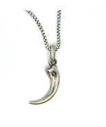 David Yurman Hounds Tooth Chain Necklace 18&quot; Sterling Silver Estate DY584 - $6,857.23 MXN