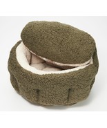 Burrow Bud 23&quot; x 25&quot; Cozy Cuddle Pet Bed in Olive - £46.11 GBP
