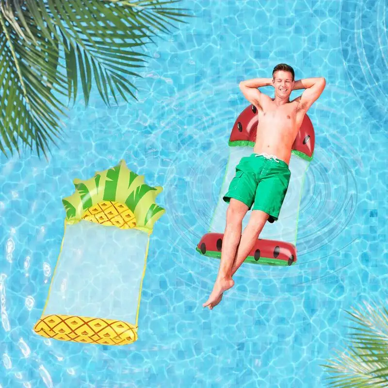 T water float raft hammock inflatable lounger inflatable pool floats chair for swimming thumb200