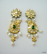 18kt Ethnic Handmade Gold Jewelry Diamond Polky Earrings Ear stud - £4,426.09 GBP