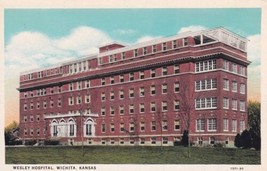 Wesley Hospital Wichita Kansas KS Postcard C52 - £2.36 GBP