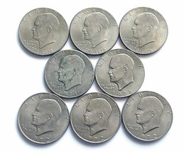 Eisenhower Dollar Coins 1971 1972 1978 1776 - 1976 Bicentennial Lot of 8 - £23.64 GBP