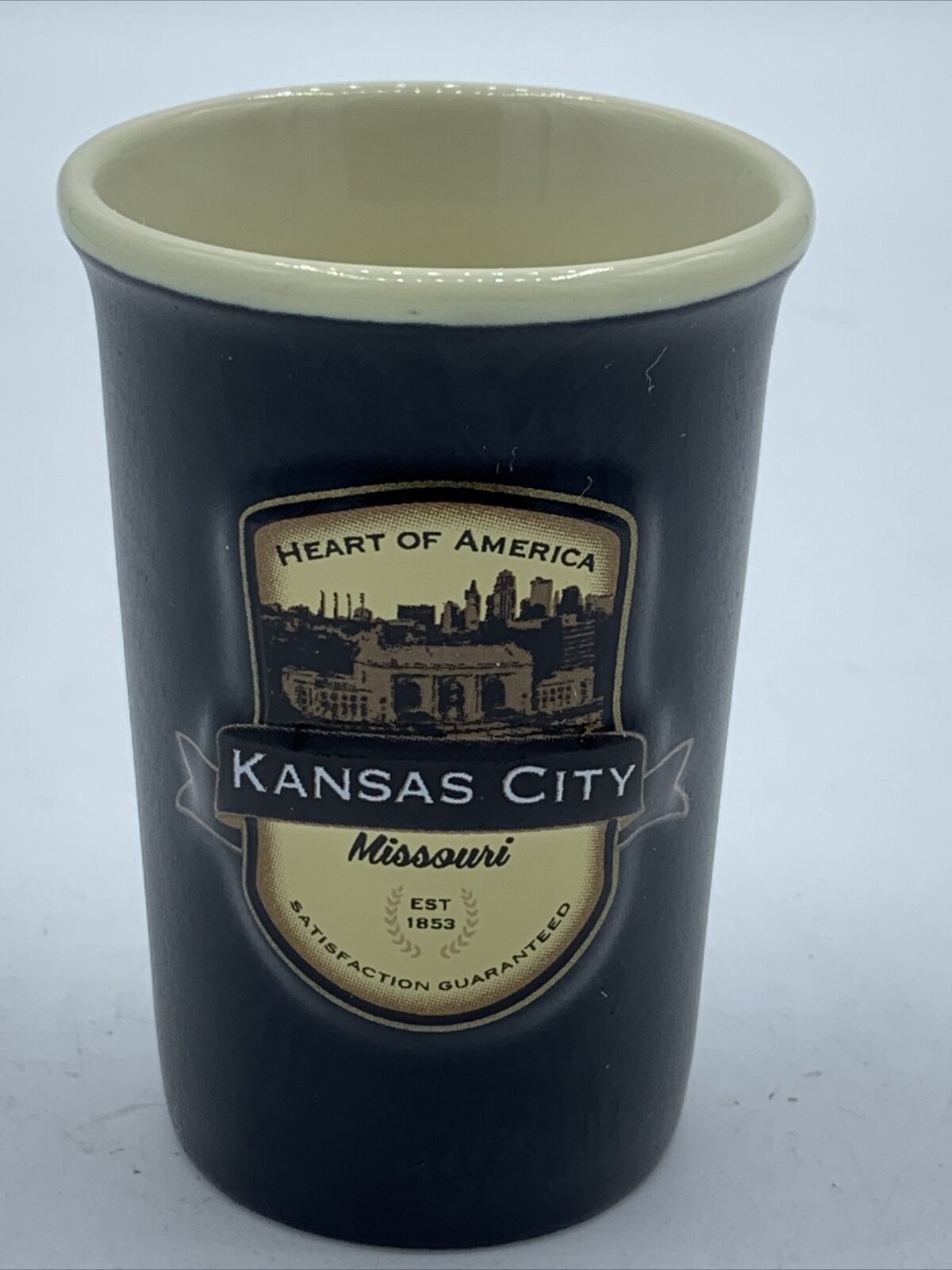 Primary image for Americaware Kansas City Missouri Colorful Ceramic Shot Glass Heart Of America