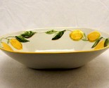 Oval Porcelain Fruit/Pasta Bowl, 12 x 9, Relief Art Lemons &amp; Leaves, Vin... - $14.65