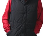 Orisue Mens Gladden Polyfill Black Puffy Golf Vest with Plaid Lining Lar... - $41.96