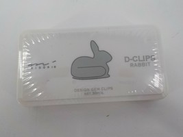 Midori Design Gem Clips Rabbit Shaped D-CLIPS Animal Paper Clips Office Supplies - £6.40 GBP