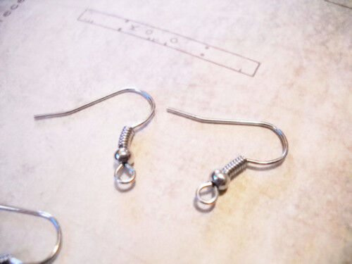 Stainless Steel Ear Wires Earring Wires Silver Hypoallergenic Hook Wires... - $4.72