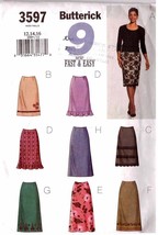 Misses&#39; SKIRTS 2002 Butterick Pattern 3597 Size 12,14,16 UNCUT - £9.42 GBP