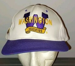 Vtg 90&#39;s Washington Huskies Head Start Snapback Cap Hat NOS Purple/White... - $297.75 MXN
