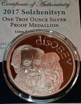 2017 1 oz SILVER SHIELD   disOBEY   Solzhenitsyn  proof 146/600 - £109.61 GBP