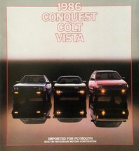 1986 Plymouth CONQUEST COLT VISTA dlx brochure catalog US 86 Mitsubishi - £7.84 GBP