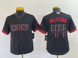 New Elly De La Cruz #44 Cincinnati Reds mens black jersey M-3XL - £32.88 GBP+