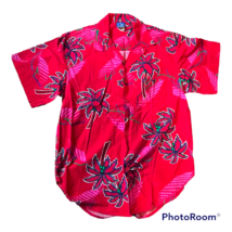 OP vintage button down Hawalian bright red tropical  shirt 90s ocean pac... - £27.52 GBP
