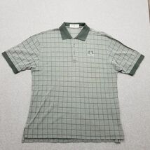 Fairway &amp; Green Polo Shirt Mens Large Green Check Golf Keswick Short Sleeve - $324.43 MXN