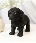 Lifelike Adorable Black Labrador Retriever Puppy Dog Statue 5&quot;H Memorial... - €23,41 EUR