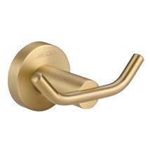 Brushed Gold Towel Hooks, Sus 304 Stainless Steel Double Wall Hooks, Heavy Duty  - £19.33 GBP