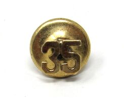 Gold 35 Pin 1/4 in Screw Back Age Year Military Years of Service US Seller - $14.84