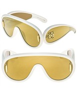 LOEWE ANAGRAM PAULA IBIZA Aviator Mask LW40108I White Gold Mirror 40108 ... - $672.21