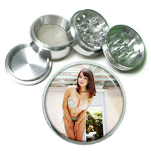 Japanese Pin Up Girls D4 Aluminum Herb Grinder 2.5&quot; 63mm 4 Piece - £12.54 GBP