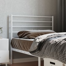  Headboard White Powder-Coated Steel Single Bed Headboard Durable - $67.31