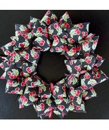 Traverse City Michigan Cherry Festival Fabric Wreath Decor with Swiss Dot - £40.23 GBP