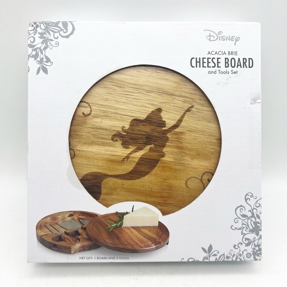 Disney ARIEL The Little Mermaid CHEESE Serving Board and Tools - $29.99