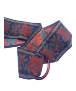 Vintage Belt Womens Tapestry Woven Fabric Floral 1960s 1970s 30&quot; Long In... - $31.57