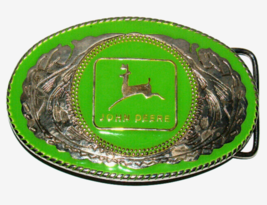 John Deere - 4 x 2.75 inch Green and Silver Belt Buckle - £19.36 GBP